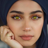 Lentes de contacto de color de malla amarilla para cosplay